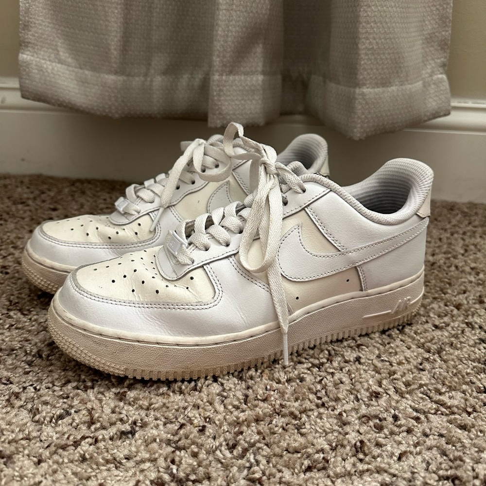 NIKE custom white and off-white Air Force 1s- Women’s